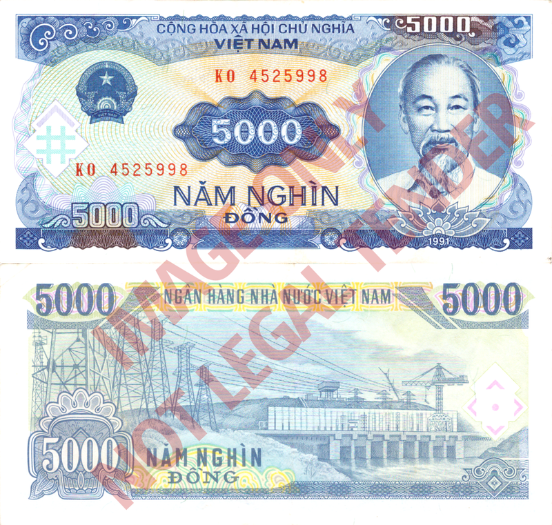 Vietnam 5,000 Dong Banknote [KO 4525998]
